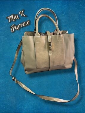 MKF Collection Yola Satchel Bag Vegan Leather by Mia K Farrow Taupe Beige